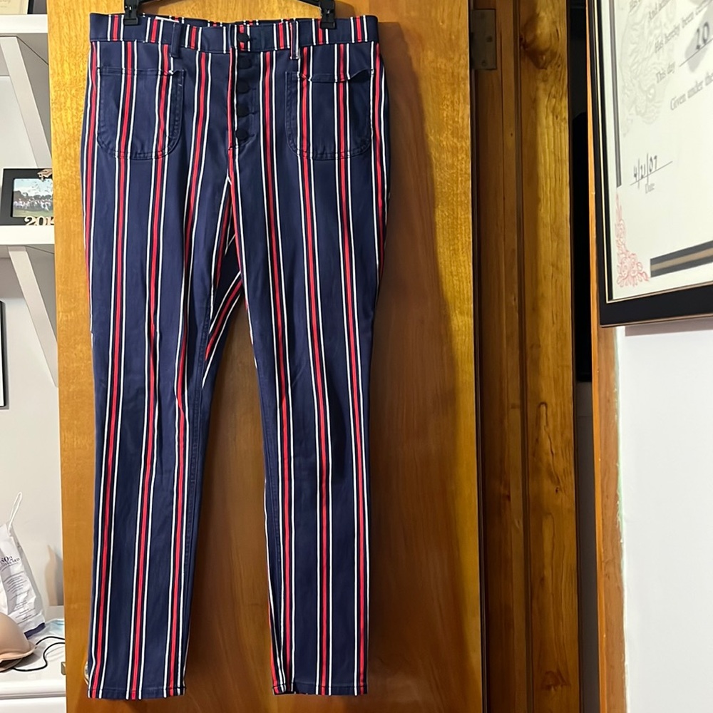 red, white & blue jeans